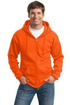 Port & Company Adult Unisex 9-ounce, 50/50 cotton/poly Tall Essential Fleece Full-Zip Hooded Sweatshirt